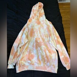 Aerie Pink and Cream Hoodie